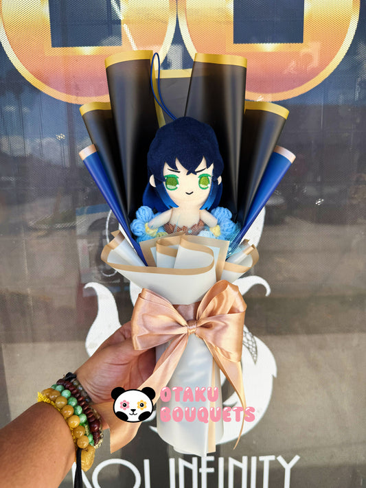 Small Kawaii Japanese Plushie Inosuke Demon Slayer Plush Bouquet