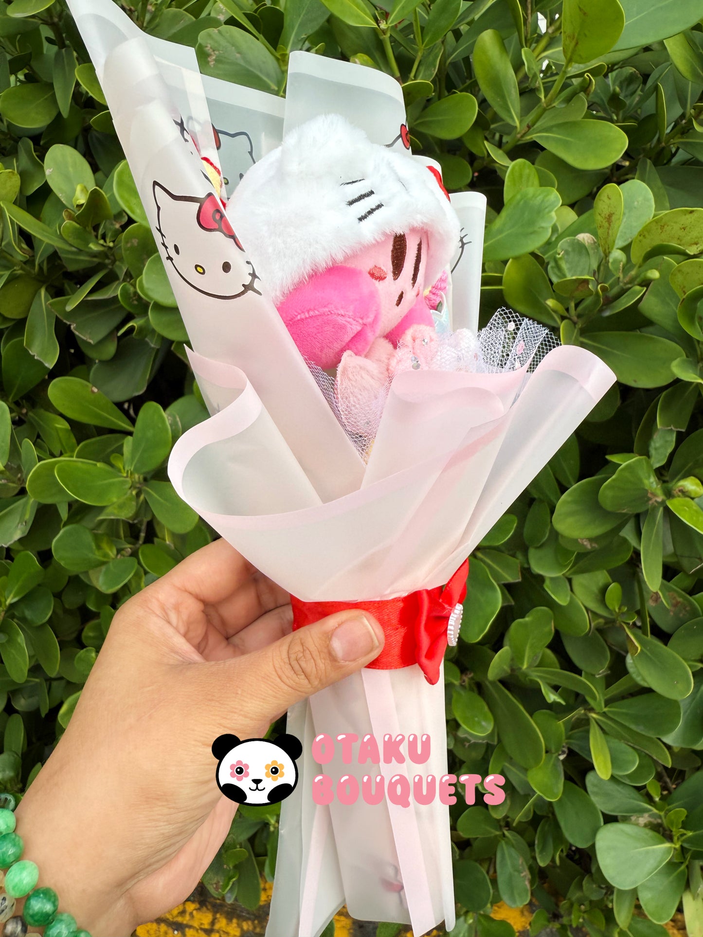 HK Kirbie Plushie Crochet Flower Bouquet