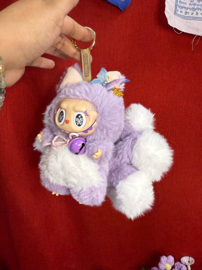 Lavender Custom Nine-tailed Handmade Fluffy Labubu