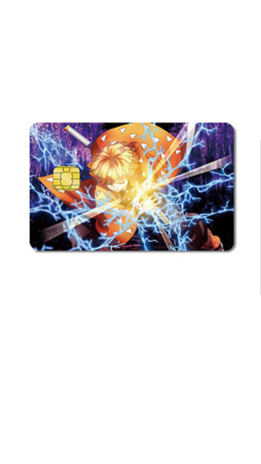 Zenitsu Demon Slayer Credit Card Sticker