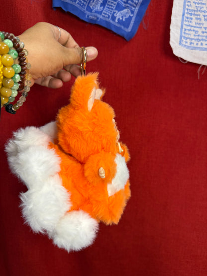 Orange Custom Nine-tailed Handmade Fluffy Labubu