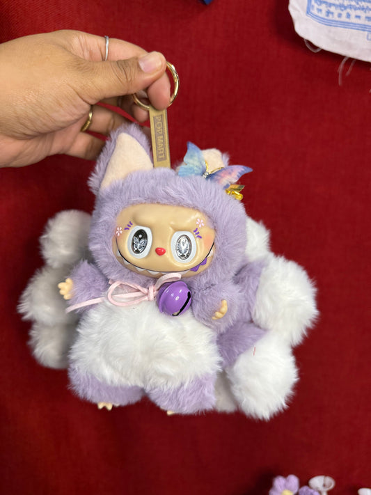 Lavender Custom Nine-tailed Handmade Fluffy Labubu