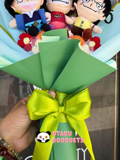 Brothers Over Saki Pirates Anime Plushie Crochet Flower Bouquet