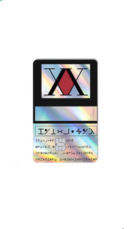 Hunter’s Card Hunter X Hunter Credit Card Sticker