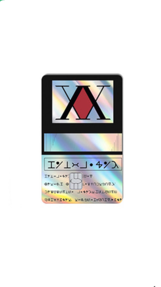 Hunter’s Card Hunter X Hunter Credit Card Sticker