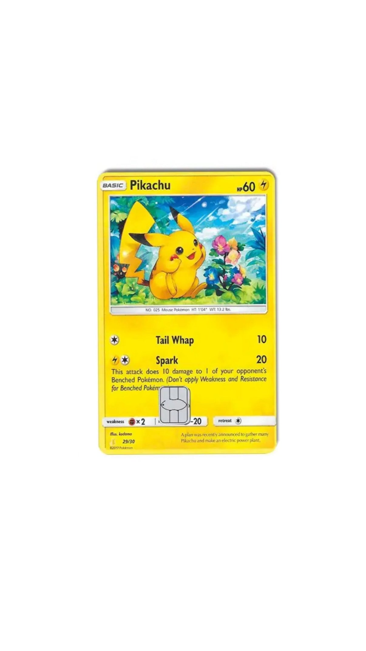 Pikachu Pokemon Card Anime Credit Card Sticker
