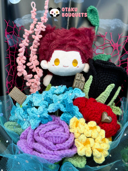 Valco Love and Deepspace LAD Plushie Crochet Flower Bouquet