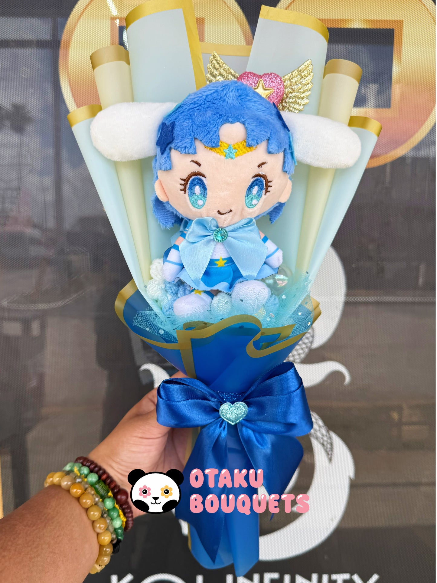 Mercury Cinnamon roll Magical Girl Kawaii Anime Moon Plush Bouquet