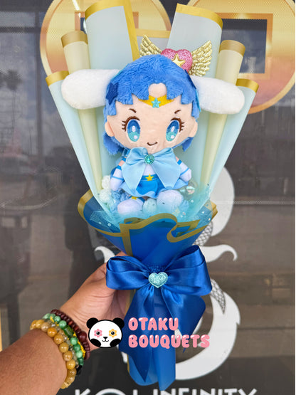 Mercury Cinnamon roll Magical Girl Kawaii Anime Moon Plush Bouquet