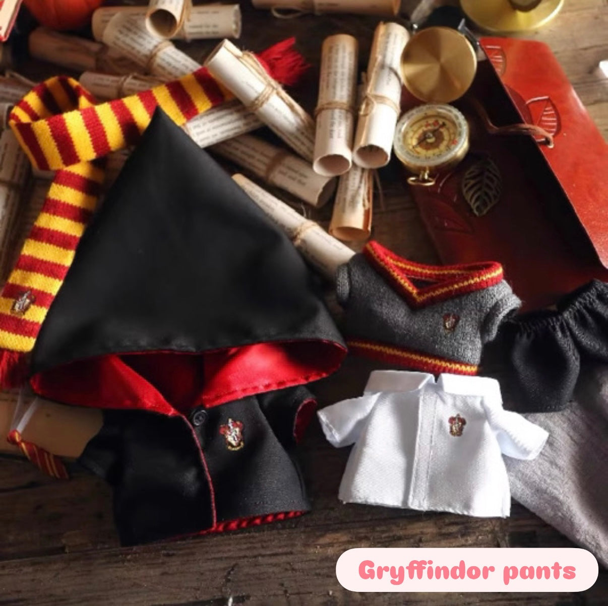 Magical School Set Robes and Tie Doll Costume Cosplay Clothes 17cm