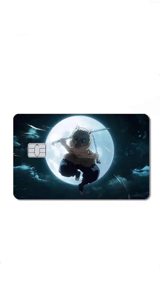 Inosuke Demon Slayer Anime Credit Card Sticker