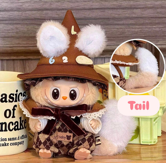 Squirrel Witch Halloween Doll Labubu Anime Costume Cosplay Clothes 17cm