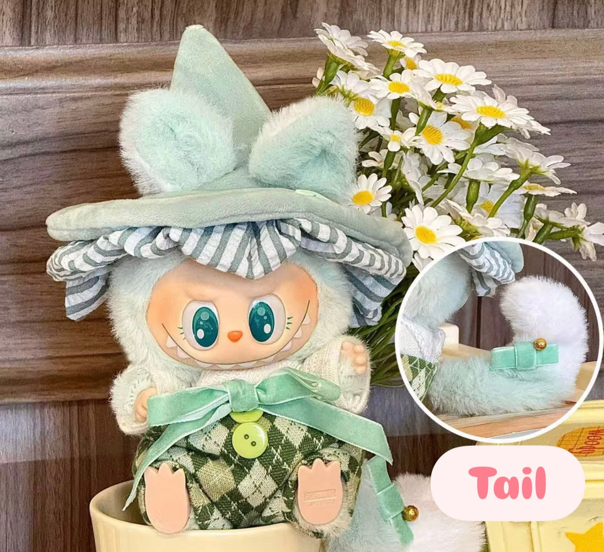 Squirrel Witch Halloween Doll Labubu Anime Costume Cosplay Clothes 17cm