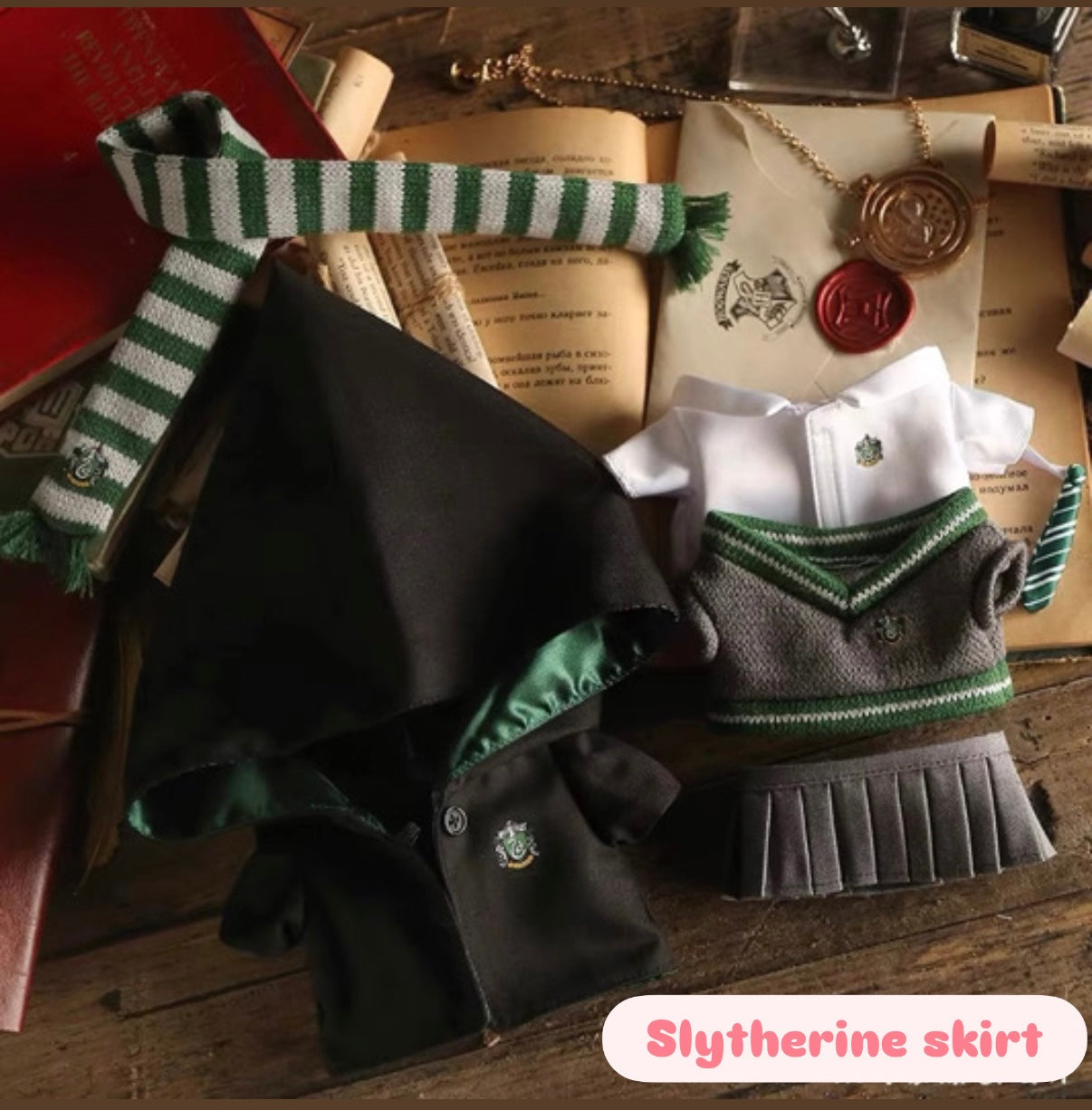 Hogwarts Complete Uniform Set Doll Labubu Costume Cosplay Clothes 17cm