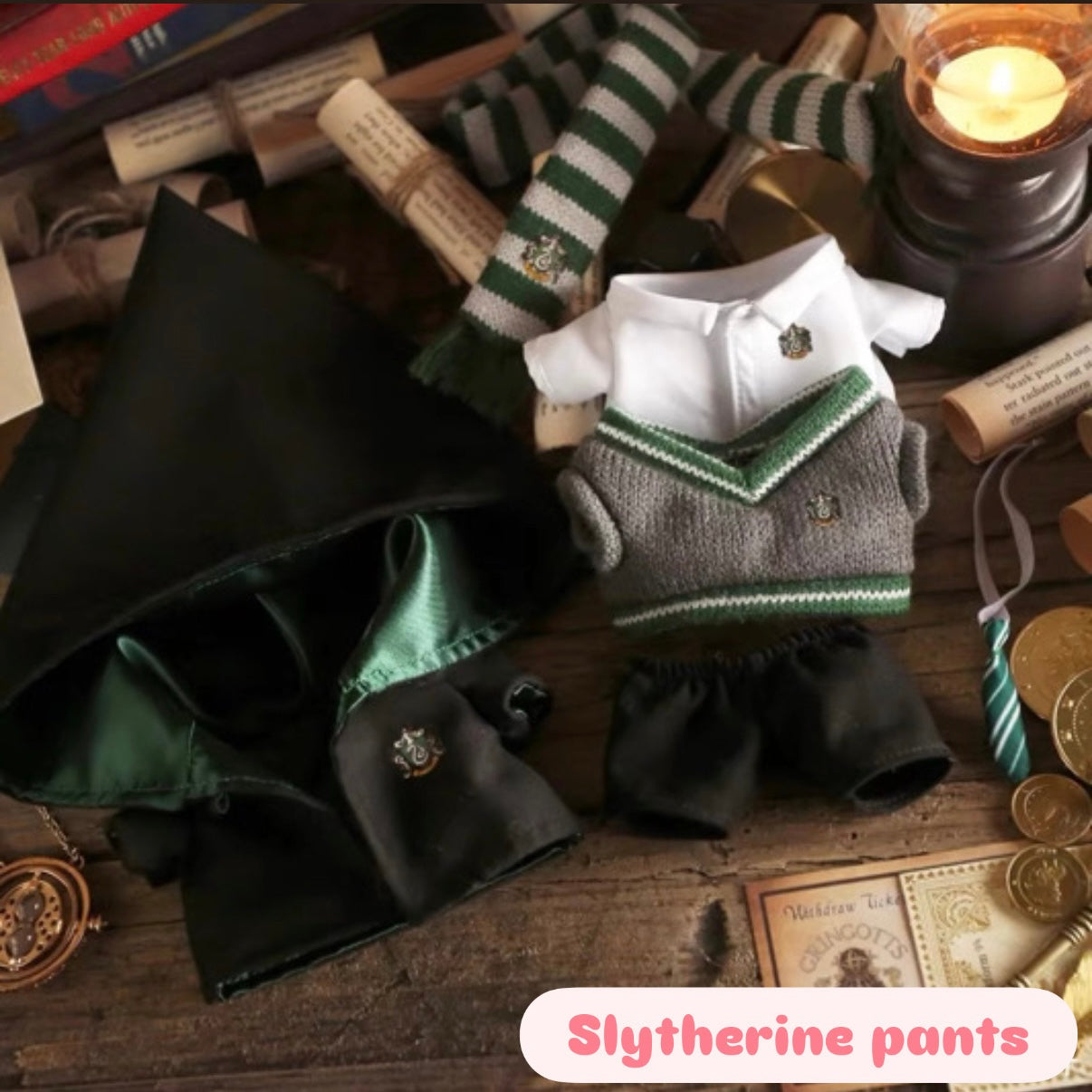 Hogwarts Complete Uniform Set Doll Labubu Costume Cosplay Clothes 17cm