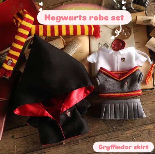 Hogwarts Complete Uniform Set Doll Labubu Costume Cosplay Clothes 17cm