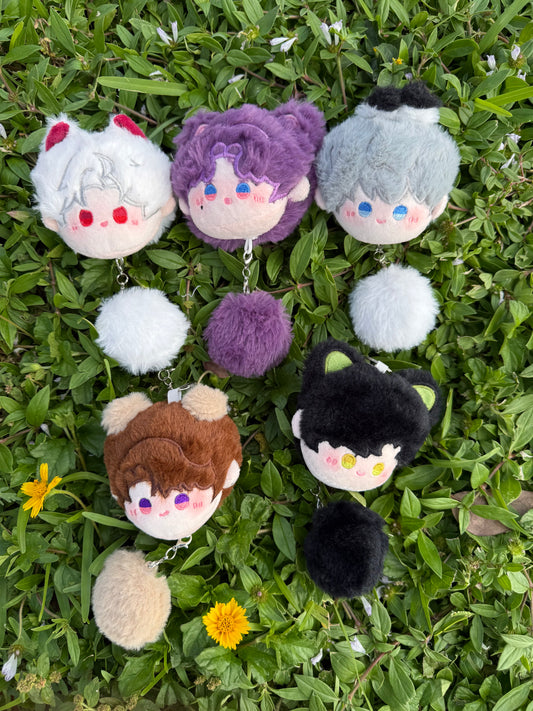 LAD Face Cat Keychain Plush