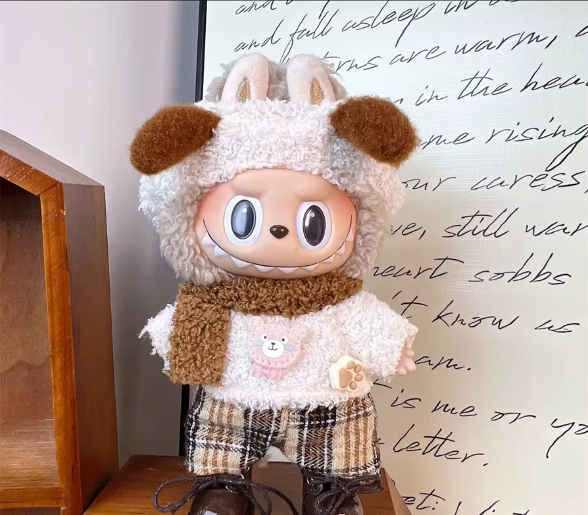 Dog Fur Fluffy Scarf Winter Outfit Kawaii Cute Doll Outfit Clothes 17cm