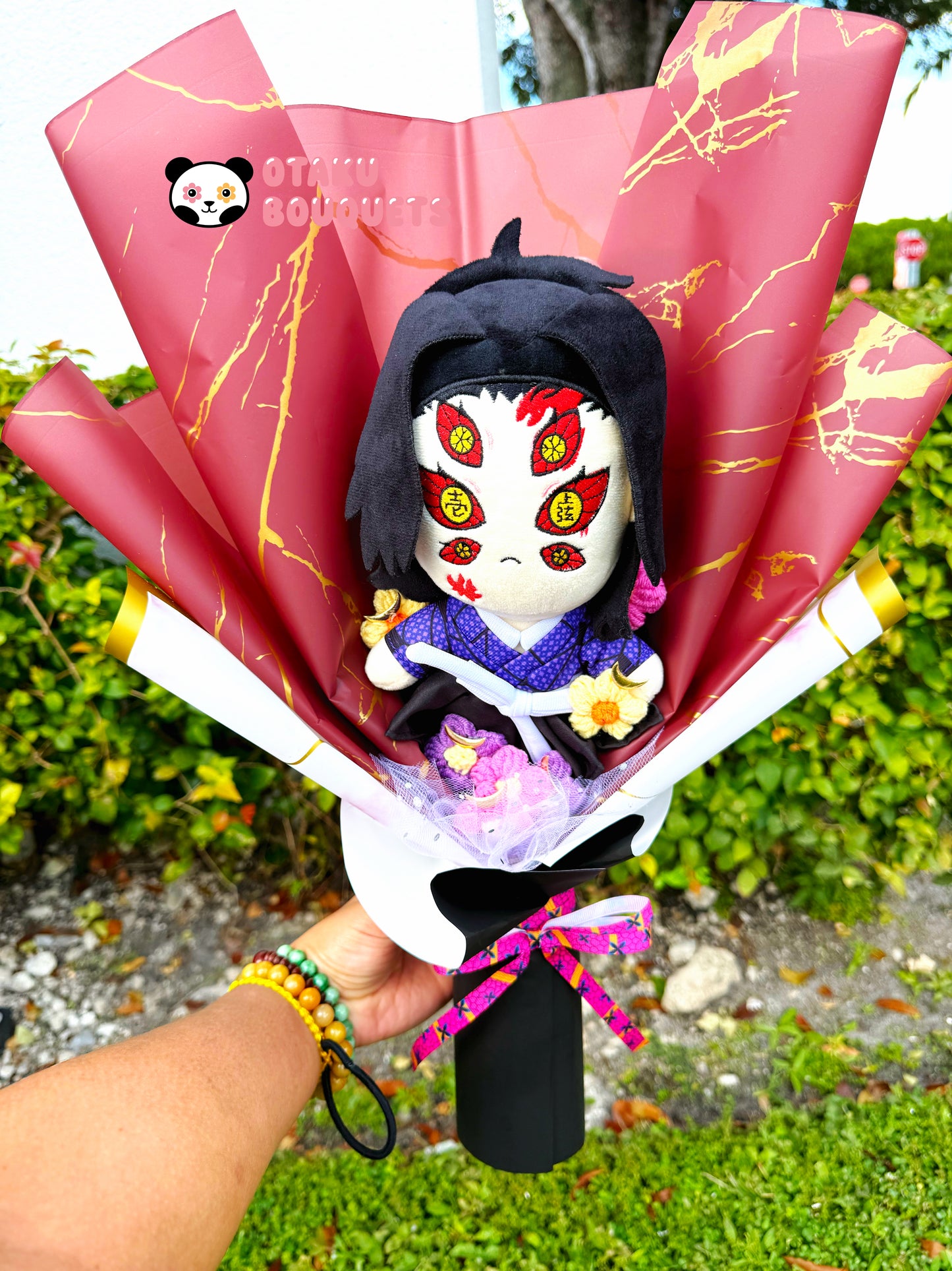 Eyes and Moons Crochet Flower Anime Plush Bouquet