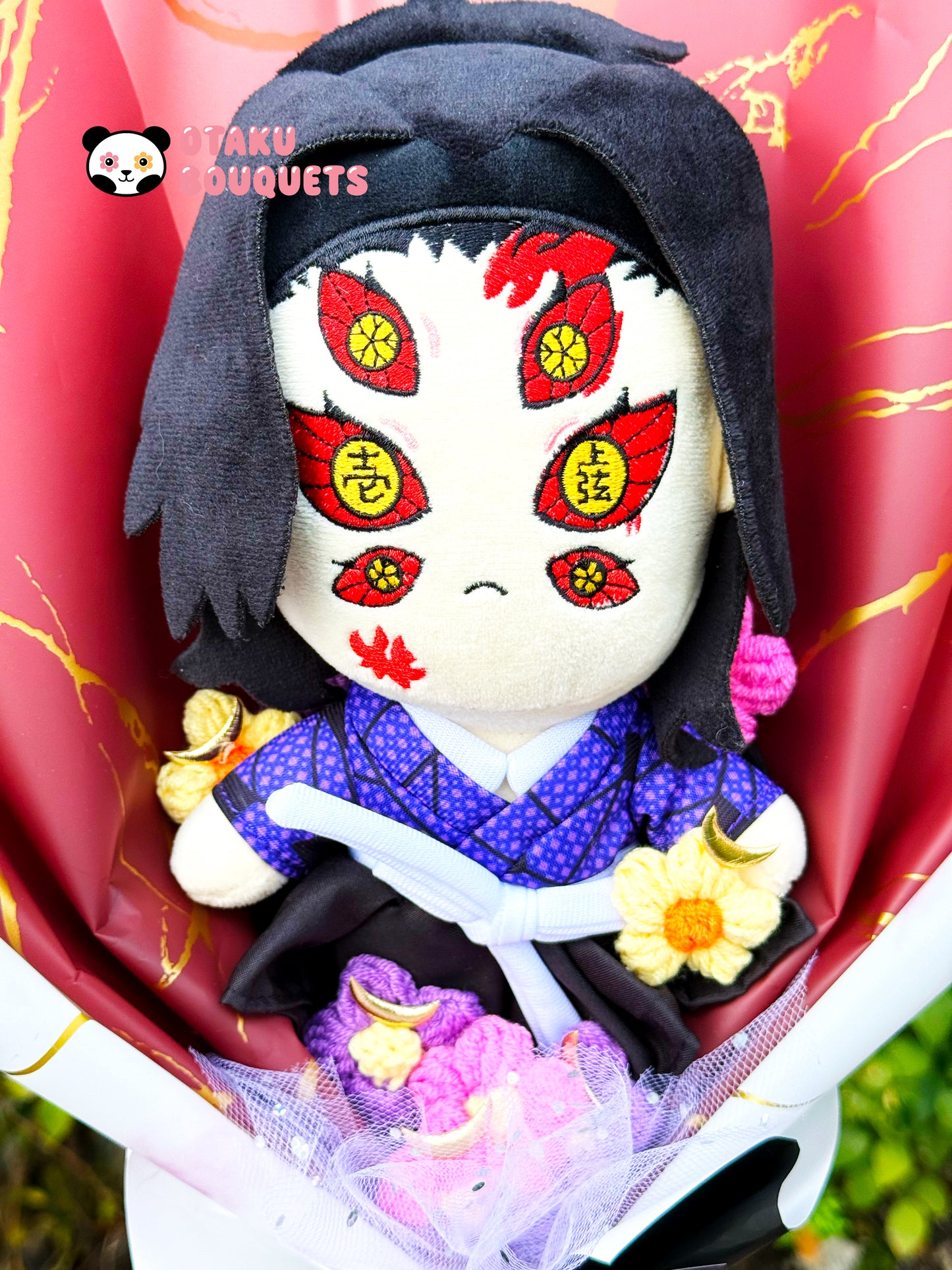 Eyes and Moons Crochet Flower Anime Plush Bouquet