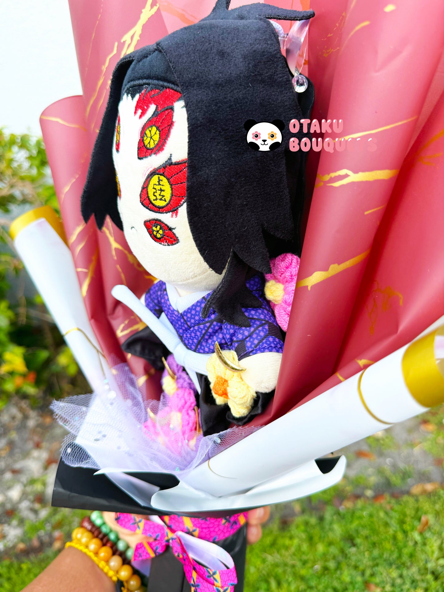 Eyes and Moons Crochet Flower Anime Plush Bouquet