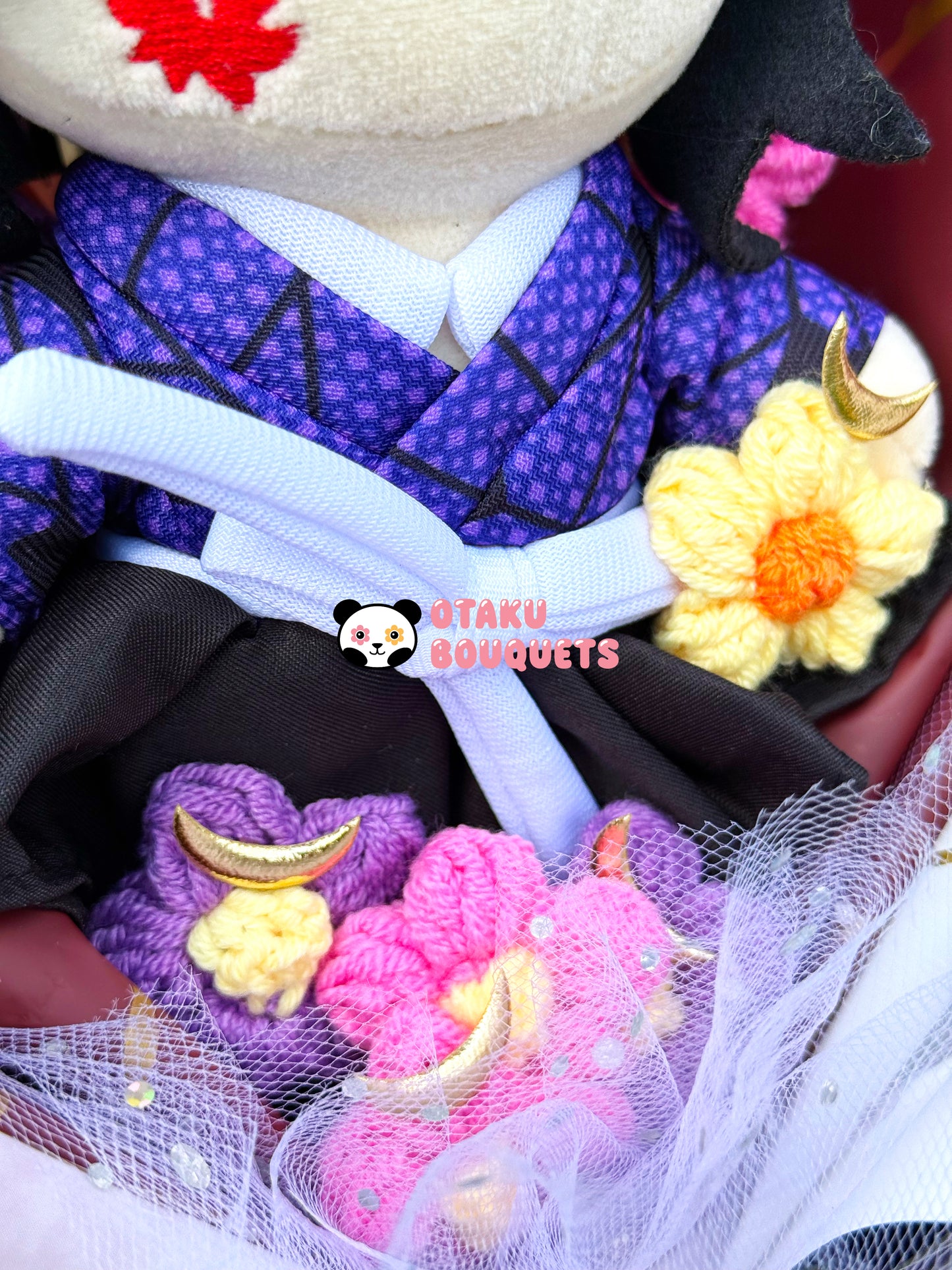 Eyes and Moons Crochet Flower Anime Plush Bouquet