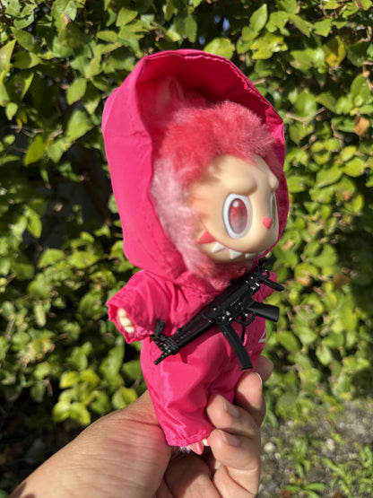 Squid Games Pink Overalls Doll Anime Costume Cosplay Clothes 17cm