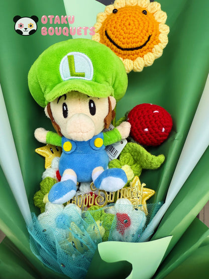 Luigi Custom Nintendo Green Bouquet for Hannah