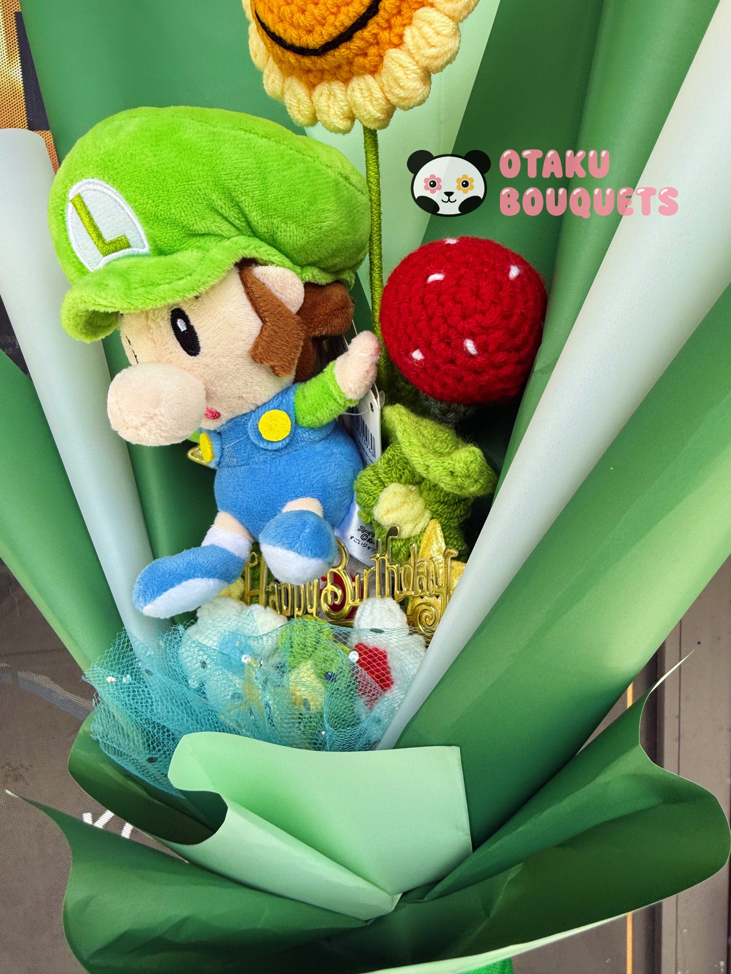 Luigi Custom Nintendo Green Bouquet for Hannah