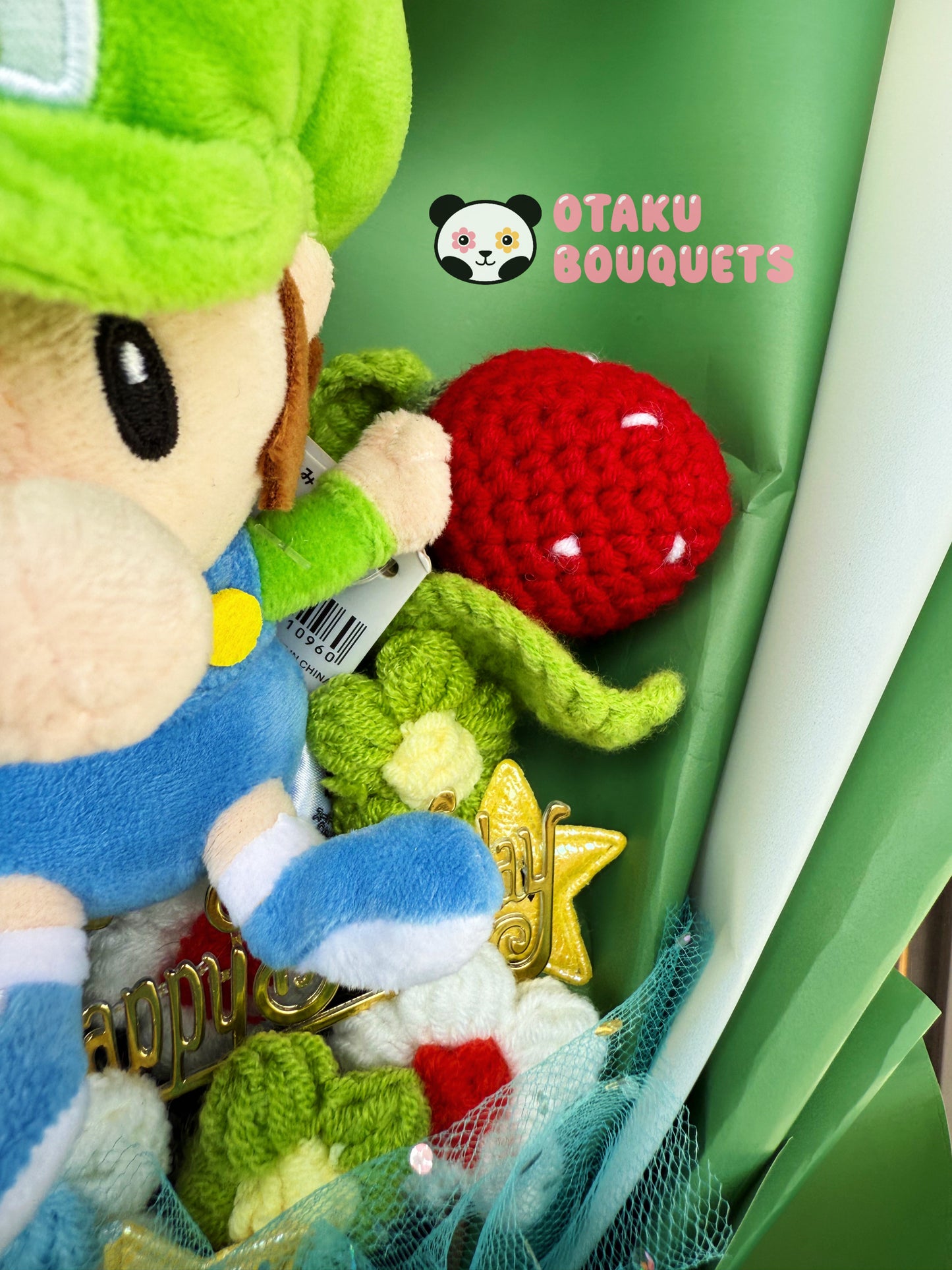 Luigi Custom Nintendo Green Bouquet for Hannah