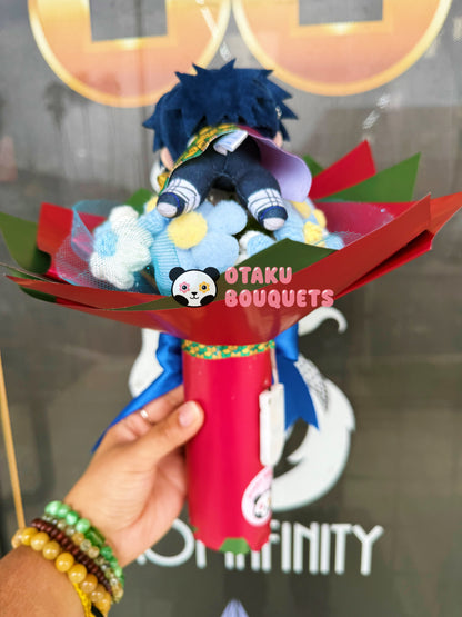 Japanese Plushie Giyu Hashira Laying Demon Slayer Plush Bouquet