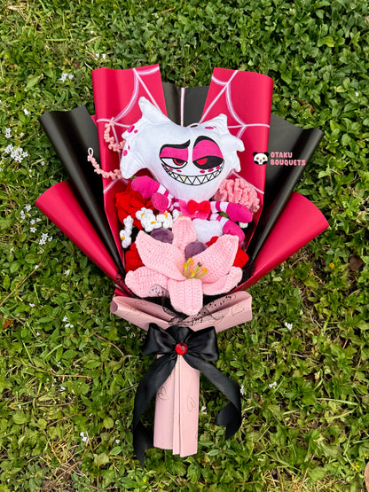 AngelDust Hasbin Hotel Plushie Crochet Flower Bouquet
