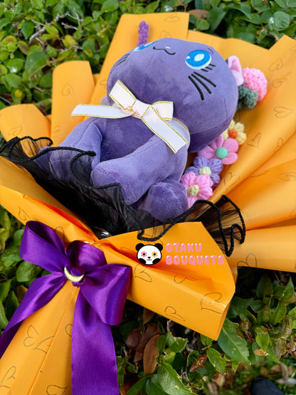 Cat Magical Moon Plush Crochet Flowers Anime Bouquet