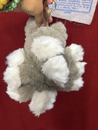 Gray Custom Nine-tailed Handmade Fluffy Labubu