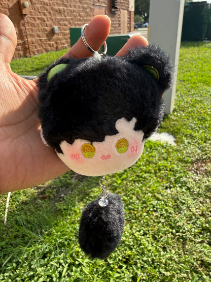 LAD Face Cat Keychain Plush