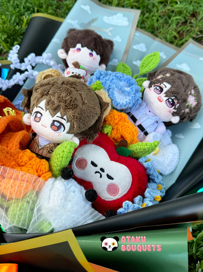 3 Plushie Caleb Love and Deepspace LAD Plushie Crochet Flower Bouquet