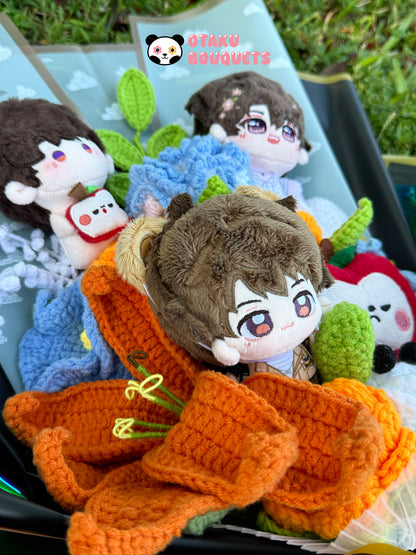 3 Plushie Caleb Love and Deepspace LAD Plushie Crochet Flower Bouquet