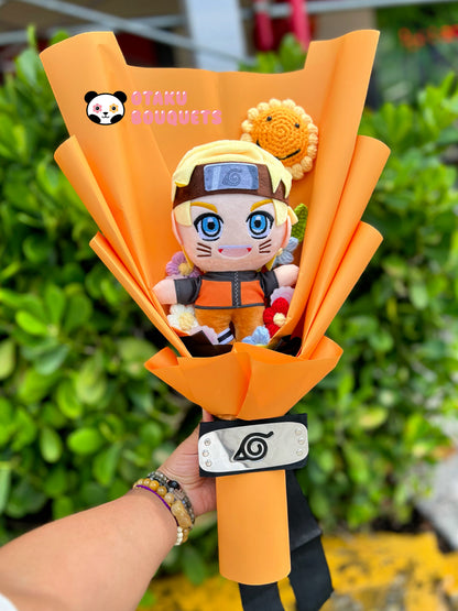 Ninja Crochet Flower Plushie Bouquet