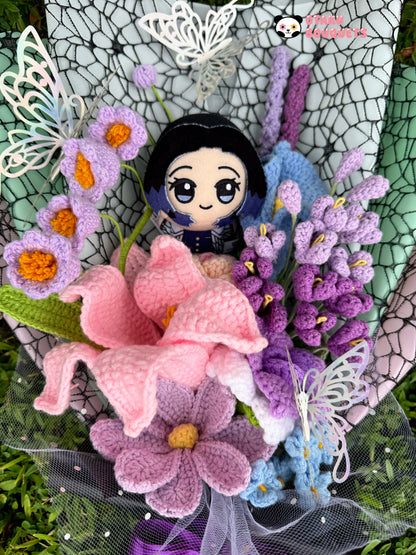 Butterfly Anime Plushie Crochet Flower Bouquet
