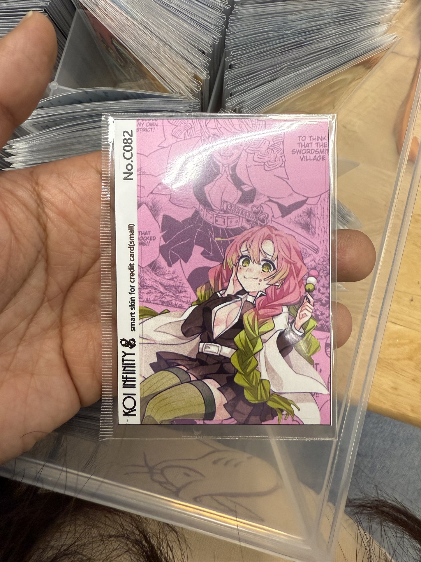 Mitsuri Love Hashira Demon Slayer Anime Credit Card Sticker
