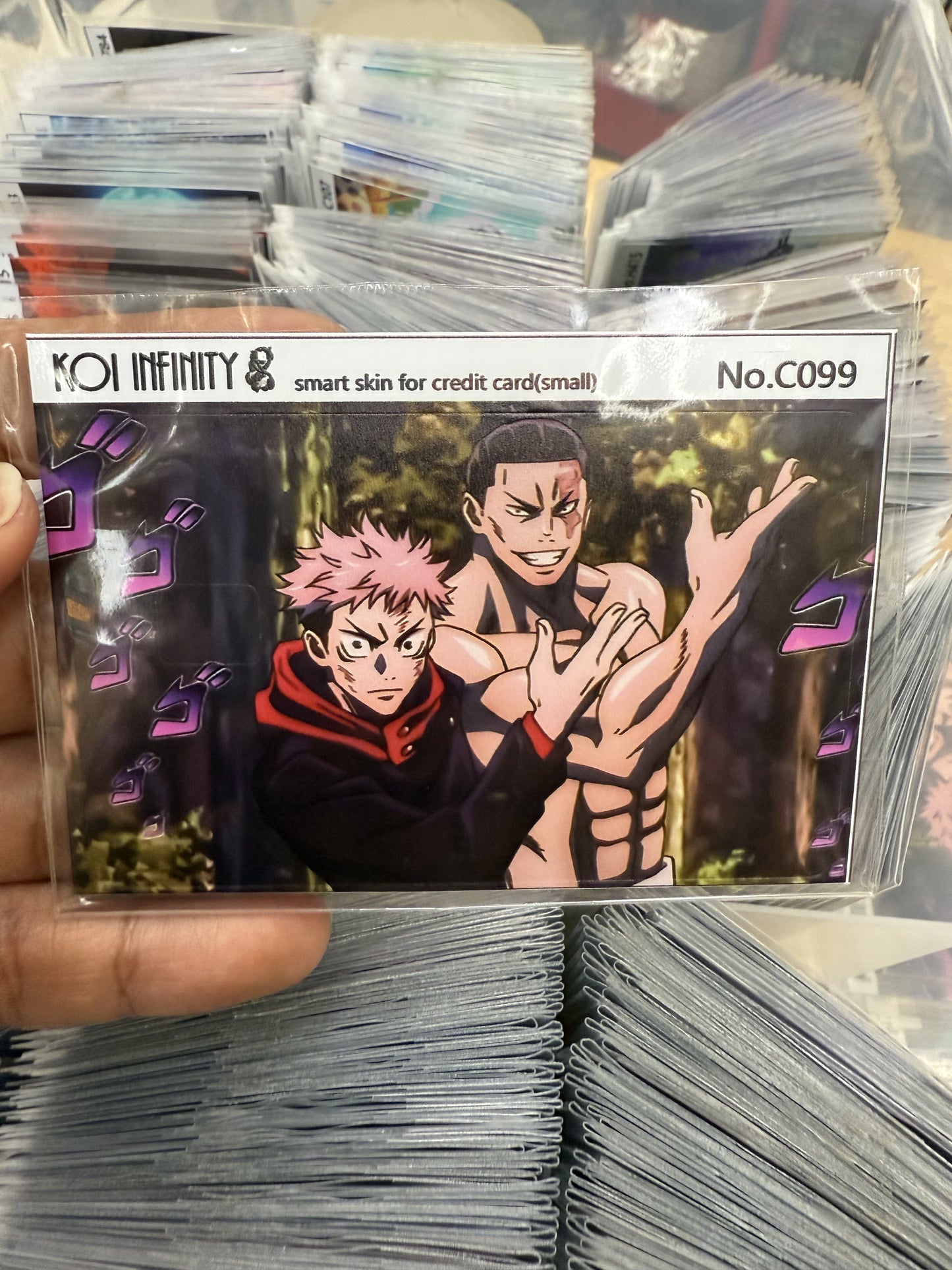 Yuji Itadori and Todo Besto Feiendo Jujitsu Kaisen JJK Anime Credit Card Sticker