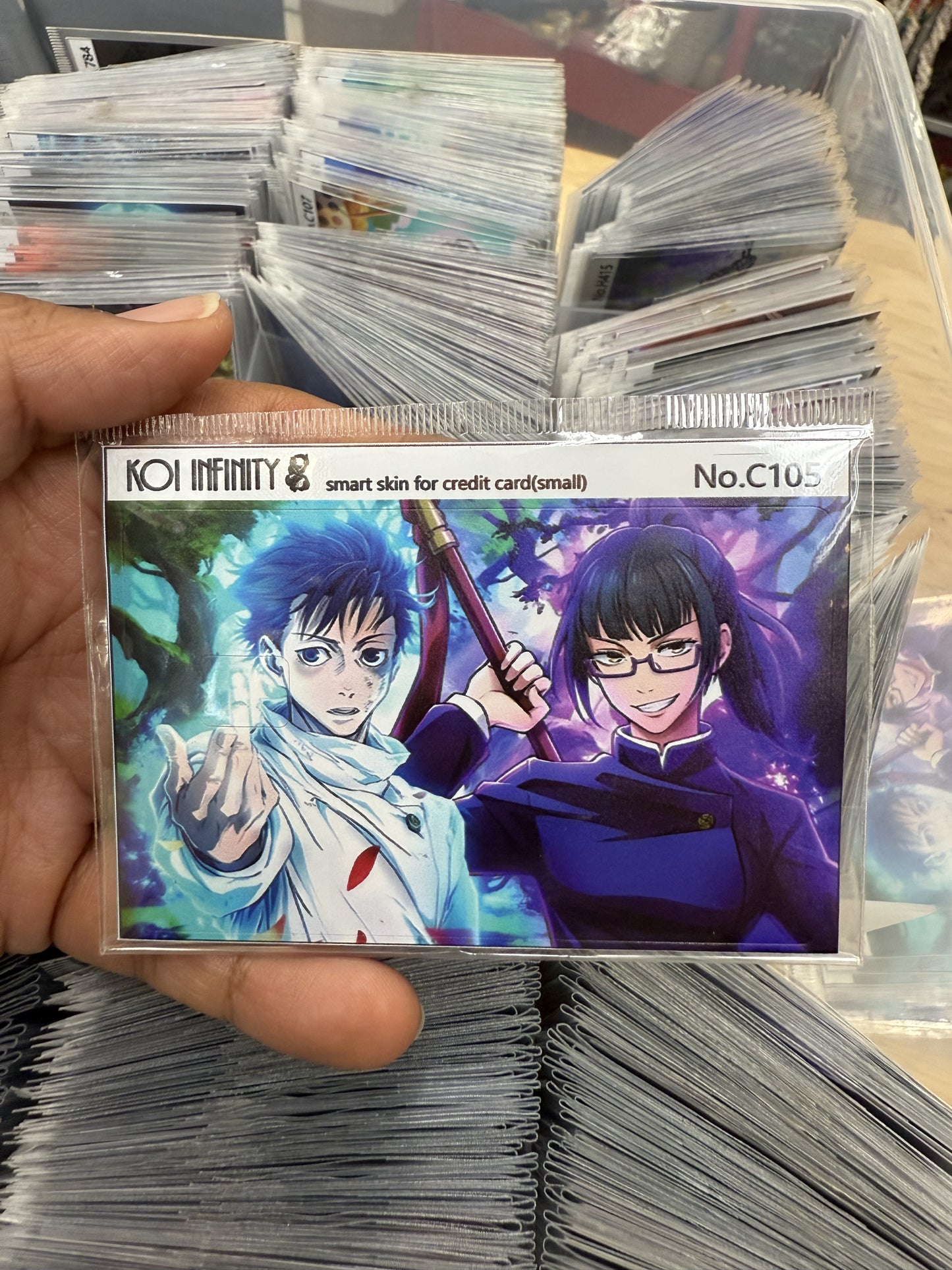 Maki and Kaito Jujitsu Kaisen Anime JJK Credit Card Sticker
