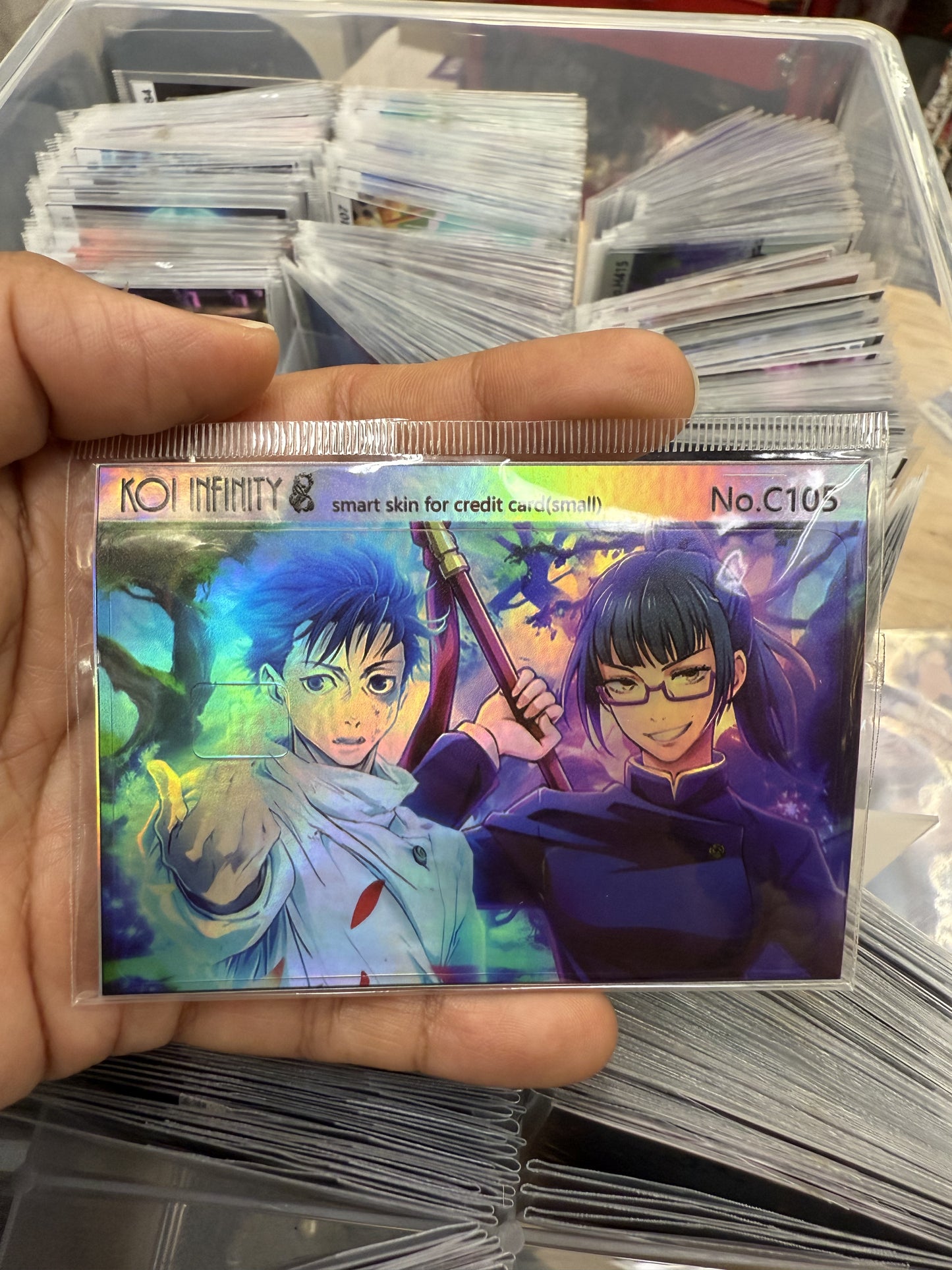Maki and Kaito Jujitsu Kaisen Anime JJK Credit Card Sticker