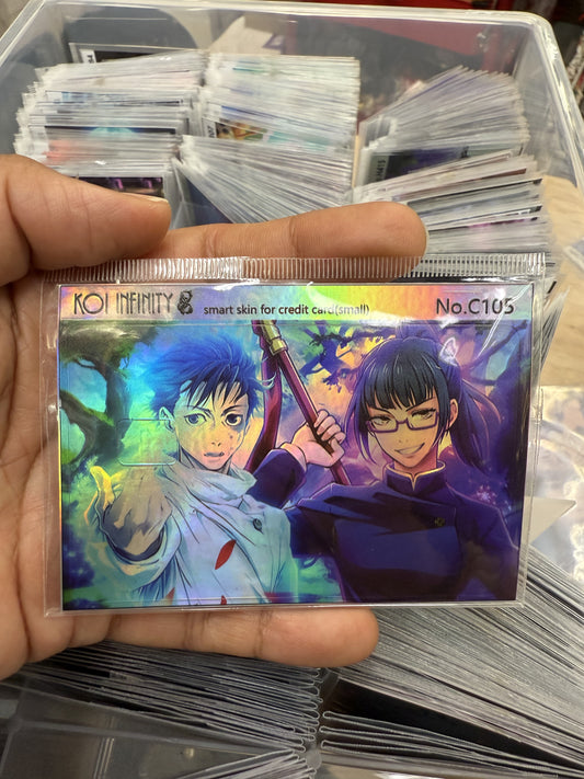 Maki and Kaito Jujitsu Kaisen Anime JJK Credit Card Sticker