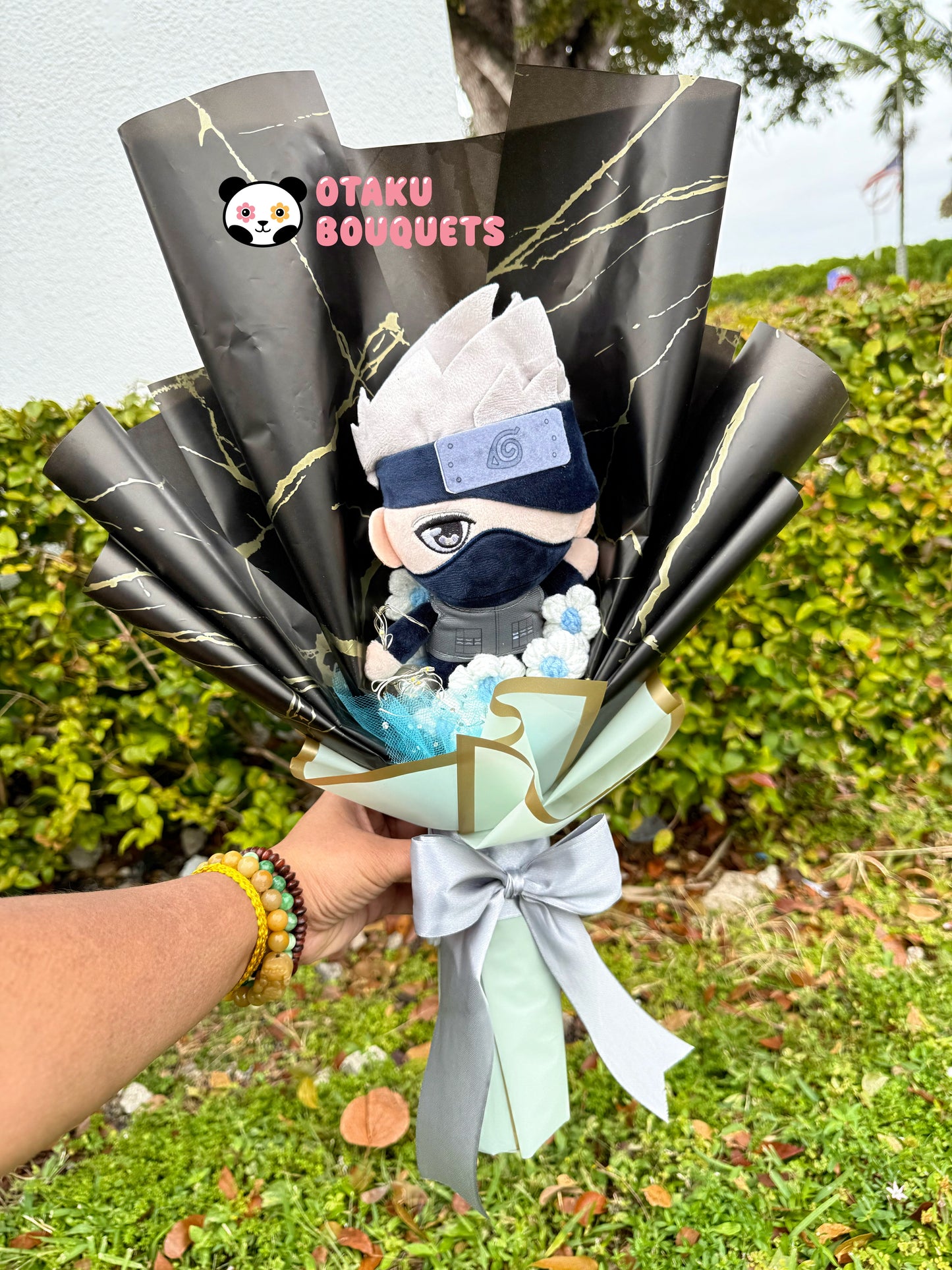 Copy Ninja Light Up Crochet Flower Plushie Bouquet