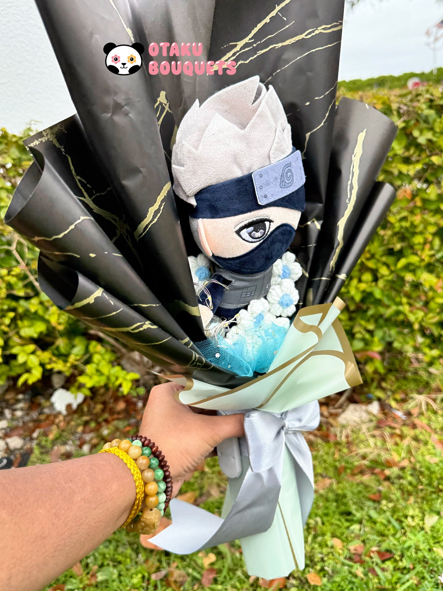 Copy Ninja Light Up Crochet Flower Plushie Bouquet