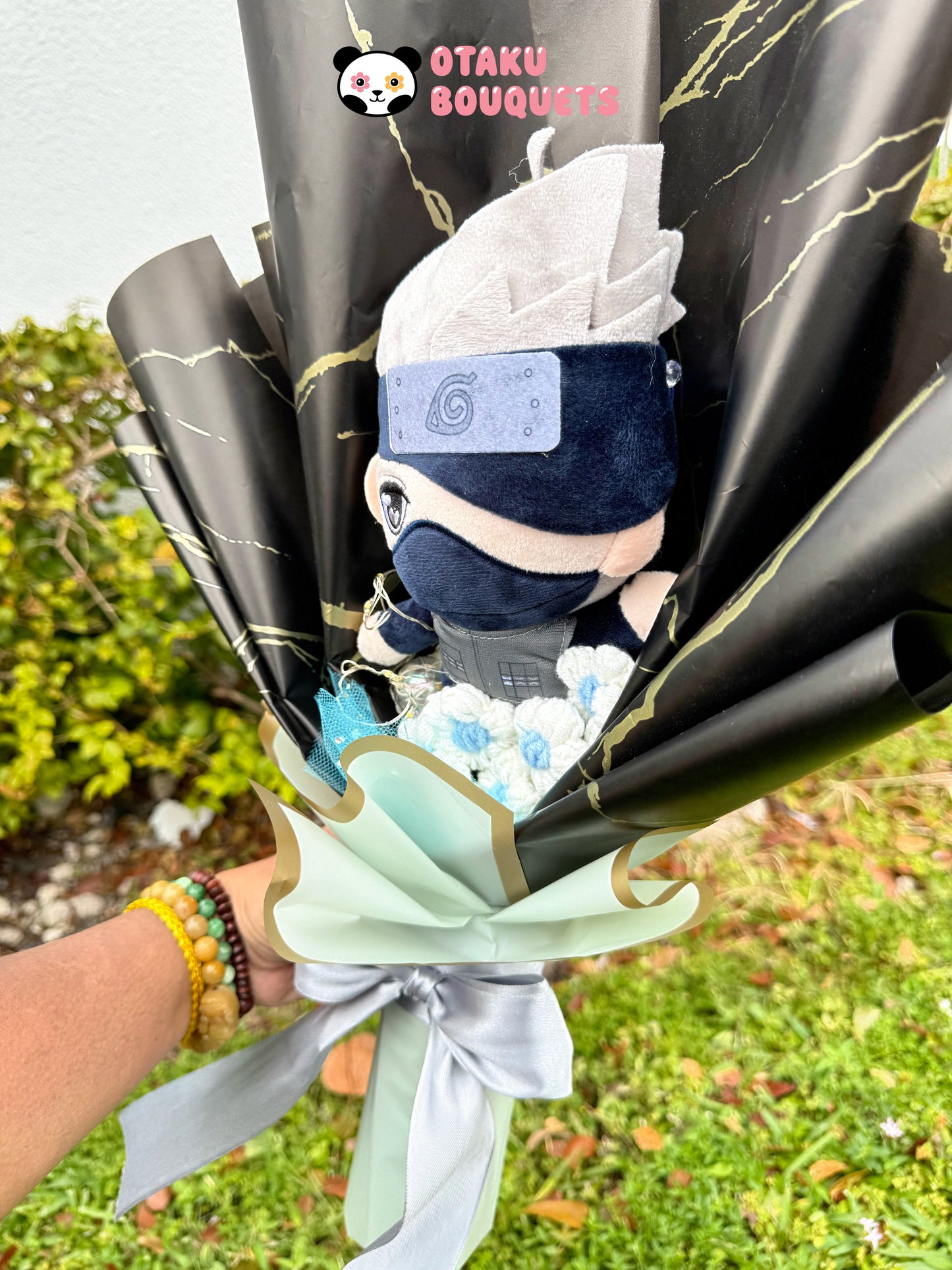 Copy Ninja Light Up Crochet Flower Plushie Bouquet