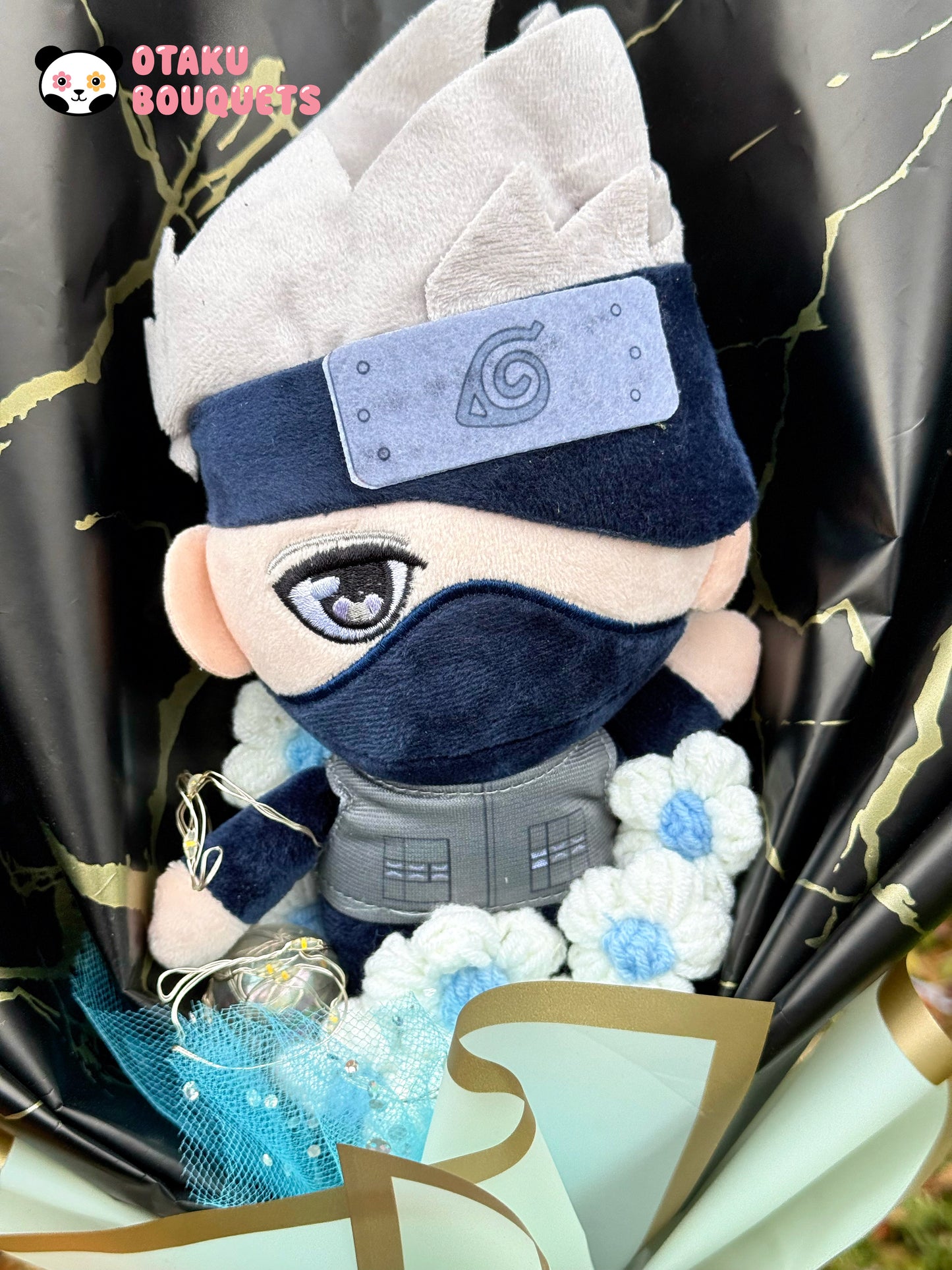 Copy Ninja Light Up Crochet Flower Plushie Bouquet