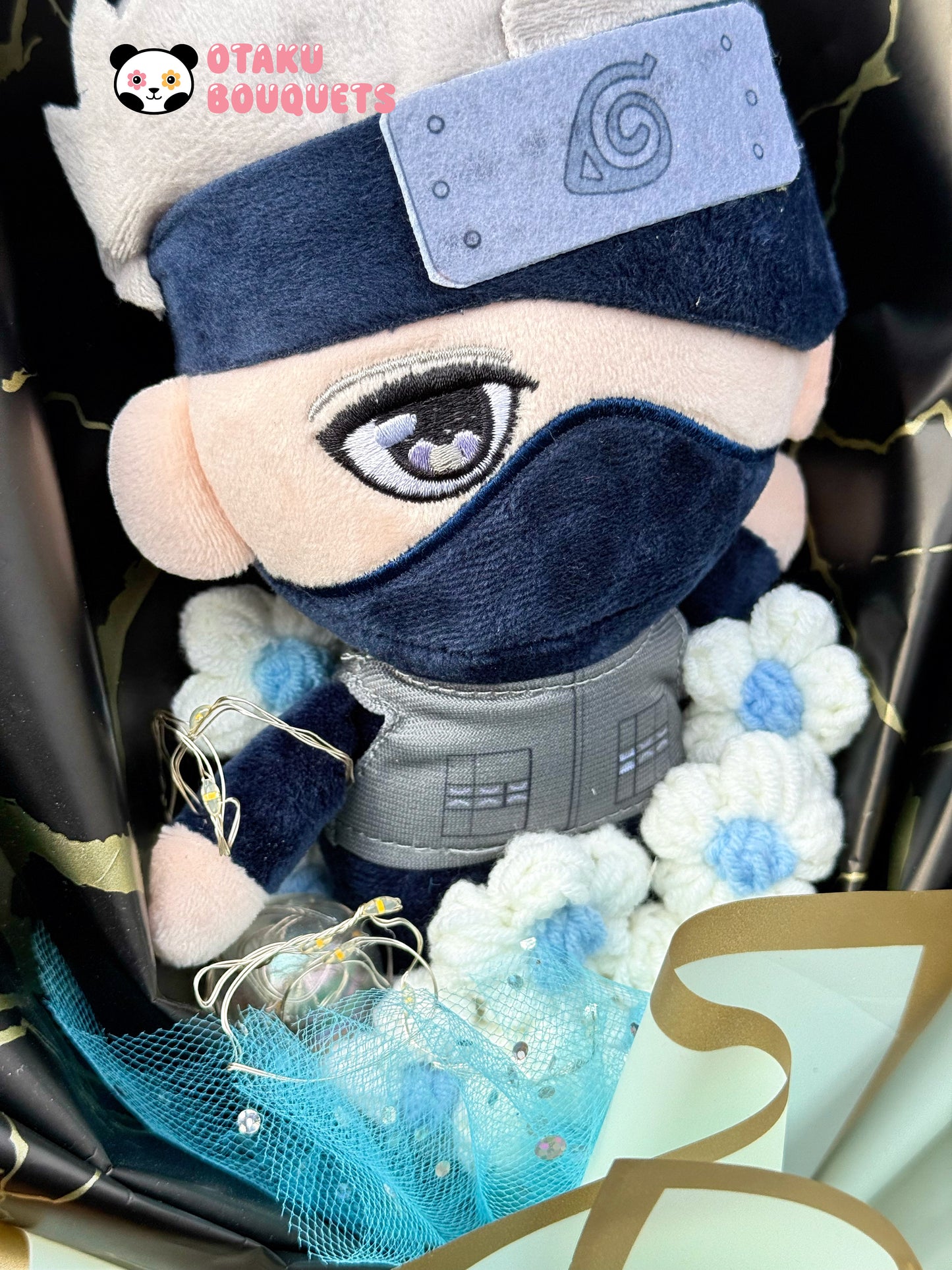 Copy Ninja Light Up Crochet Flower Plushie Bouquet