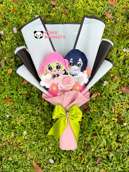 “Love and Snake Bender” Demon “Hunter” Plush Anime Crochet Flowers Bouquet